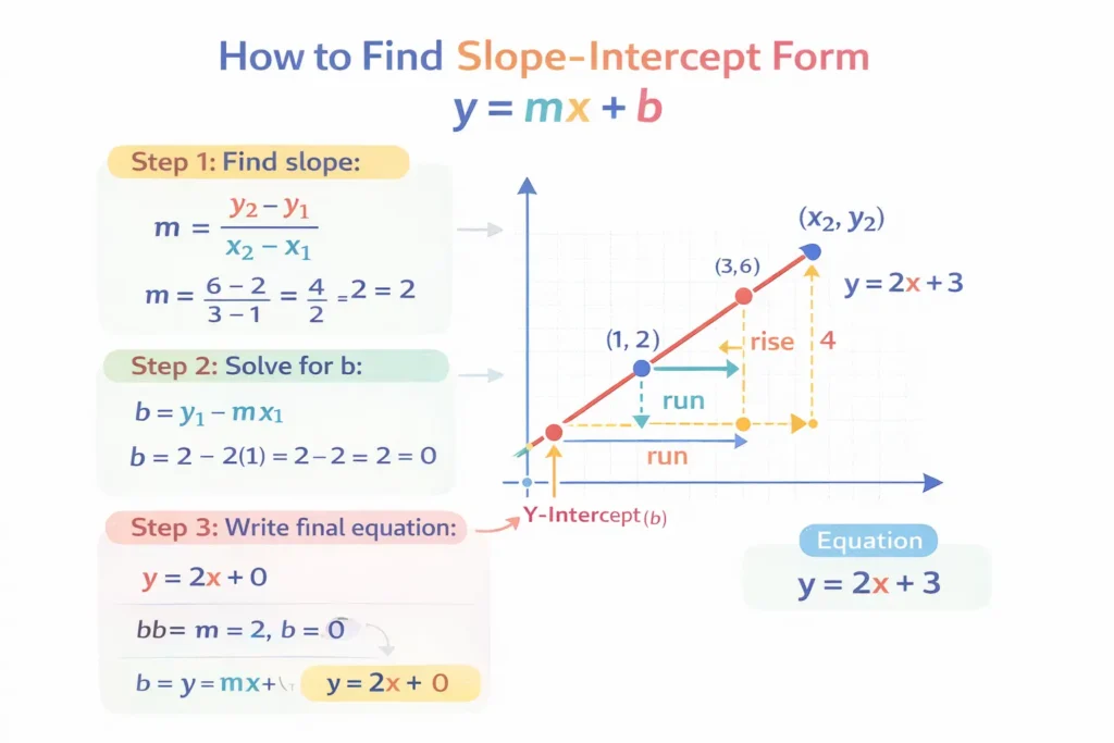 How to Find Slope-Intercept Form (Step-by-Step)
