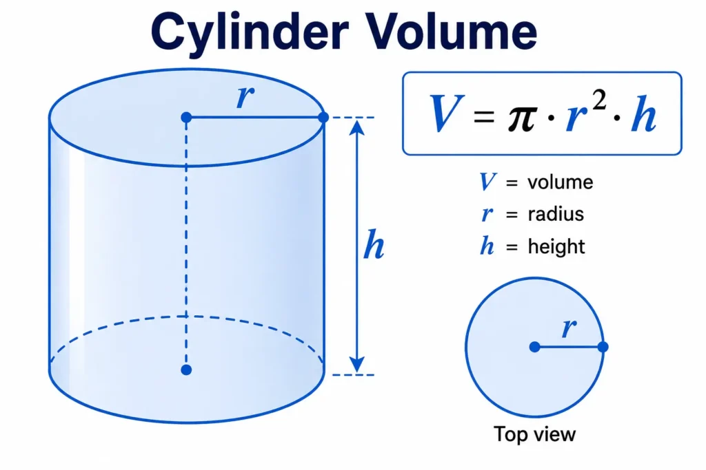 Volume of a cylinder Calculator